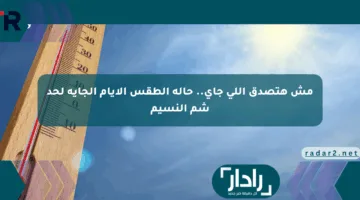مش هتصدق اللي جاي.. حالة الطقس الأيام الجاية لحد شم النسيم